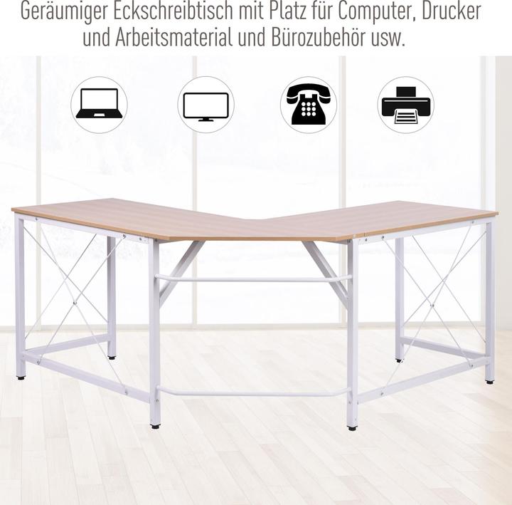 Image du produit Homcom Bureau d'angle (150 x 150 x 76 cm)