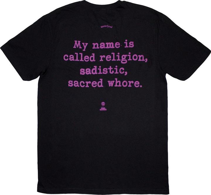 Immagine prodotto Motorhead Orgasmatron Maglietta Testo di Canzone Adulto Unisex (XL)