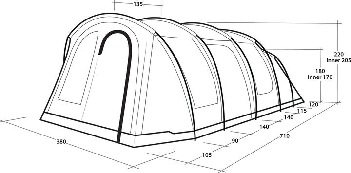 Produktbild Outwell Phoenix 6+2 (Tunnelzelt, 21.40 kg, 6 Personen)
