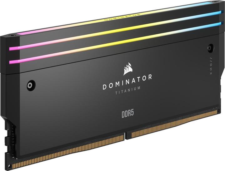Image du produit Corsair DDR5, 6400MT/s 96Go 2x48Go DIMM, Unbuffered, 32-40-40-84, Std PMIC, XMP 3.0, DOMINATOR TITANIUM Blac (2 x 48 Go, 6400 MHz, RAM DDR5, DIMM)