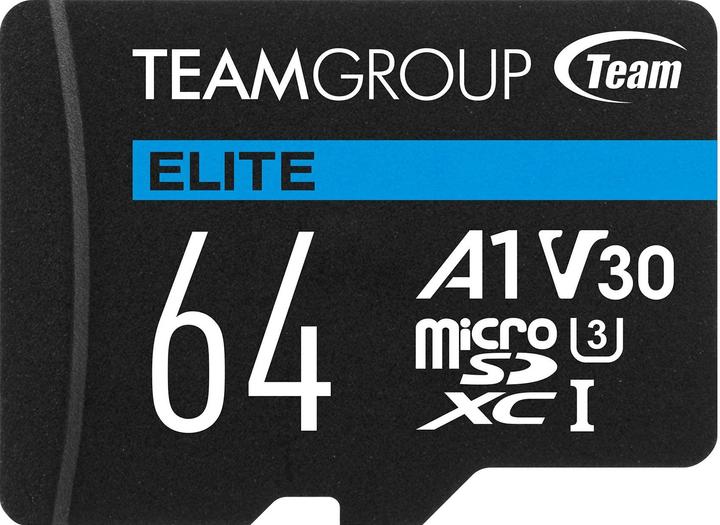 Produktbild Team Group Team ELITE A1 - Flash-Speicherkarte (SD-Adapter inbegriffen) (64 GB, microSD, U3, UHS-I)