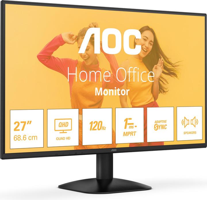 Produktbild AOC Q27B35S3 IPS Monitor,,, HDMI, DisplayPort (2560 x 1440 Pixel, 27")