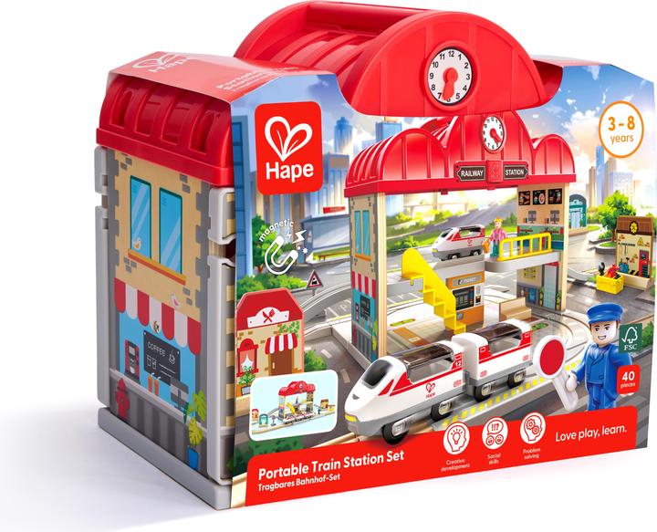 Produktbild Hape Portable Train Station Set