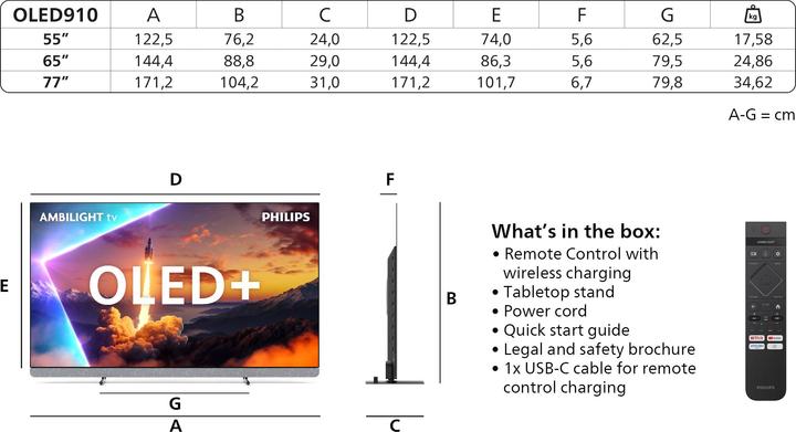 Actual product image Philips 65OLED910/12 (65", OLED, 4K, 2025)
