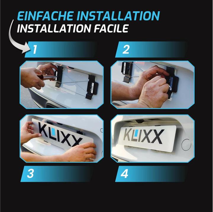 Image du produit Support de plaque d'immatriculation interchangeable (Avant + arrière, Format long)