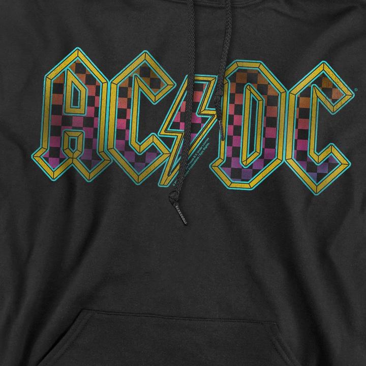 Immagine prodotto AC/DC Felpa con Cappuccio Logo a Scacchiera Gradiente Uomo (L)