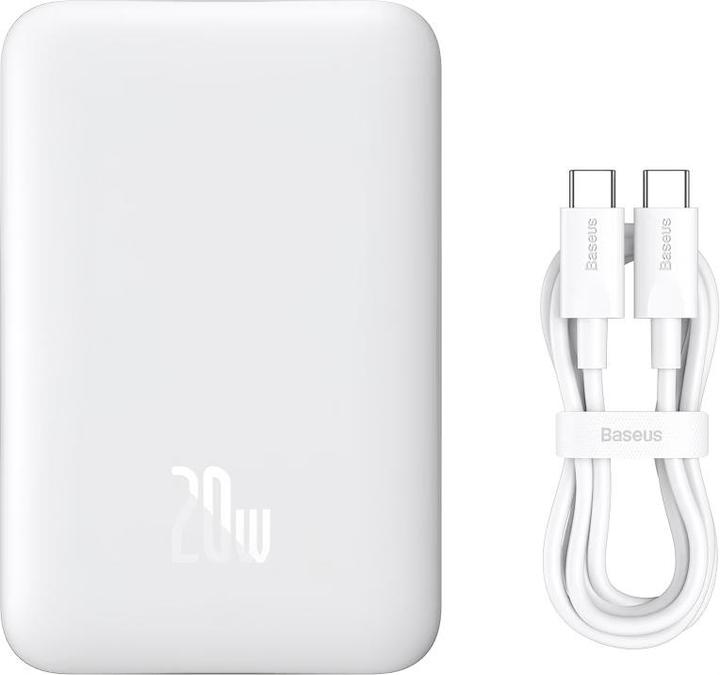 Produktbild Baseus Magnetic Mini Air Powerbank 10000mAh 20W (white) (10000 mAh, 20 W, 37 Wh)