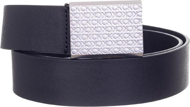 Calvin Klein Casual Clean Plaque Mono Belt 35MM W90 CK Black (90)