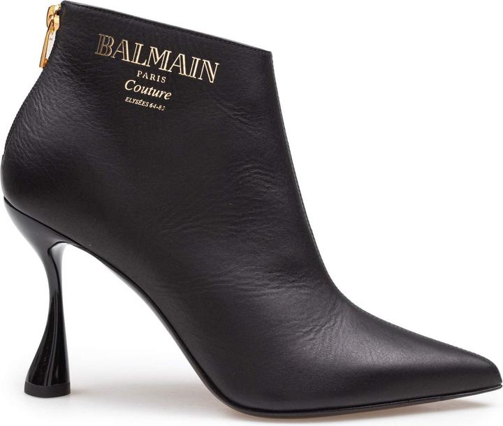 Produktbild Balmain black leather ankle boot (39)