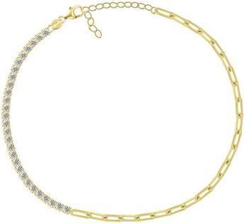 Produktbild Brilio Silver - Sparkling gold plated bracelet with zircons BRC68Y