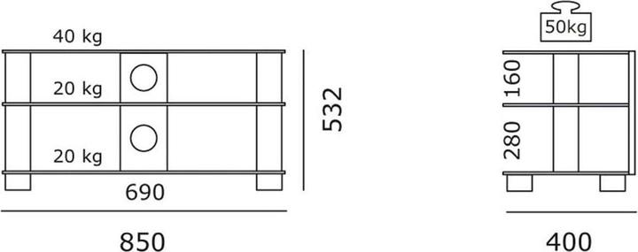 Image du produit just-racks by Spectral Tv8553
