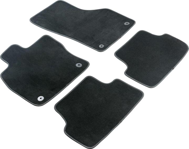 Walser Premium floor mats for VW Caddy Life BJ 06/04 - today, Caddy IV w. 2 Schiebet. BJ 06/15 - today (2 front mats + 2 rear mats)