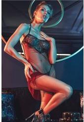 Actual product image Anais Robe lingerie rouge et noire Fantasme - - L/XL - Rouge (XL)