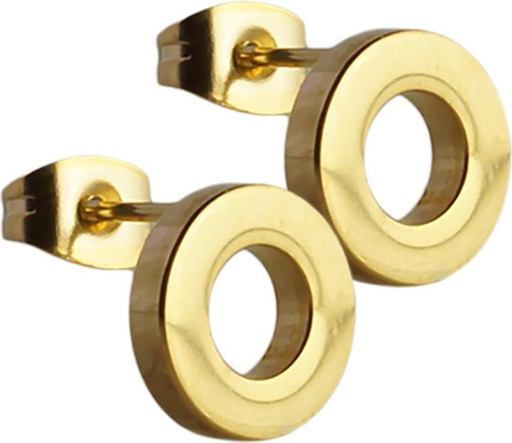 Star Piercing Ohrstecker Fake Tunnel vergoldet (Chirurgenstahl 316L, ohne Messing)