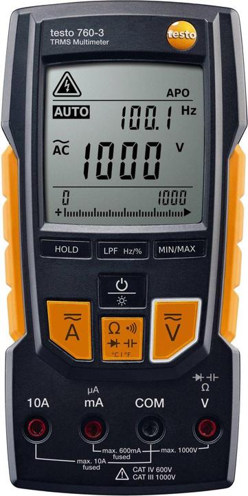 Image du produit Testo Multimètre manuel numérique 760-3 (CAT III 1000V, CAT IV 600V)
