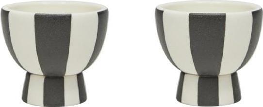 Immagine prodotto Oyoy Portauovo Toppu 2 pezzi, bianco/nero (2 x)