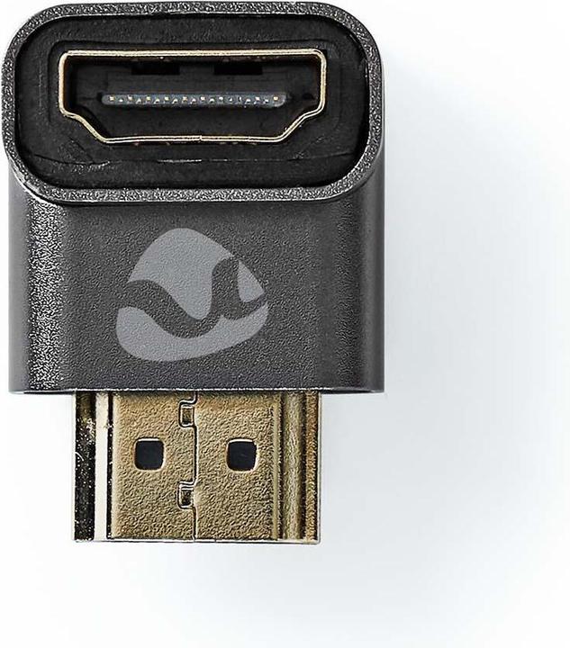 Actual product image Nedis HDMIT Adaptor HDMIT Connector / HDMIT Male HDMIT Female / HDMIT Output Gold Plated Angled 90° (HDMI, 3 cm)