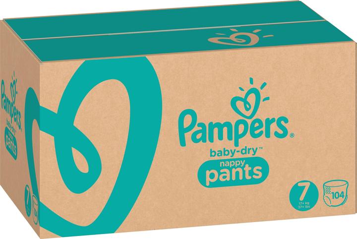 Immagine prodotto Pampers Baby-Dry Pants (Dimensione 7, Pacco mensile, 104 Pezzo/i)
