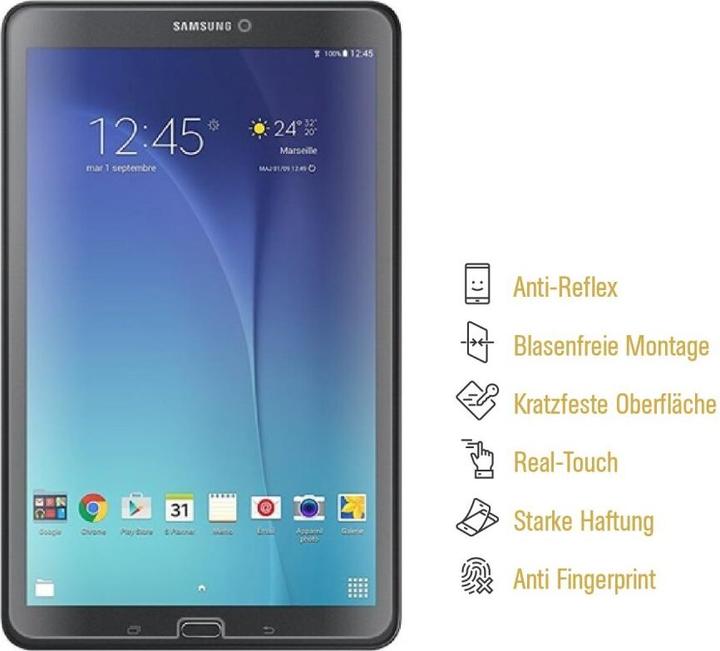 Actual product image Protectorking 4x Panzerfolie Anti-Shock matt entspiegelt (4 Piece, Galaxy Tab E 9.6)