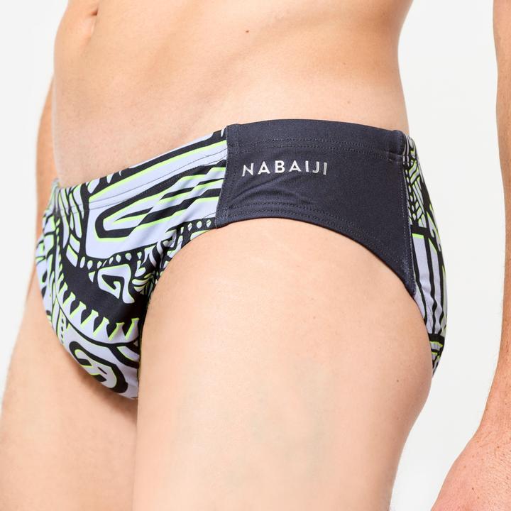 Actual product image Watko Badehose Slip Wasserball Herren - 500 Tiki grau (42)