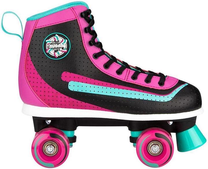 Produktbild Nijdam Rolschaatsen - Retro Smash - Zwart/Smaragd/Magenta - 37 (37)