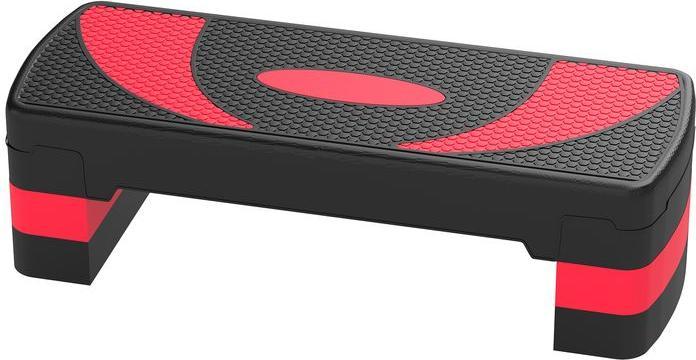 Swisshandel24 Steppbrett Aerobic-Stepper höhenverstellbar mit 3 Stufen (10/15/20 cm) Rot