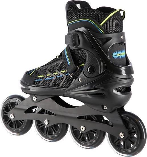 Actual product image Nils Inline skates Extreme NA1128 black-light green - PU84 mm/82A (L 39-42) (40)