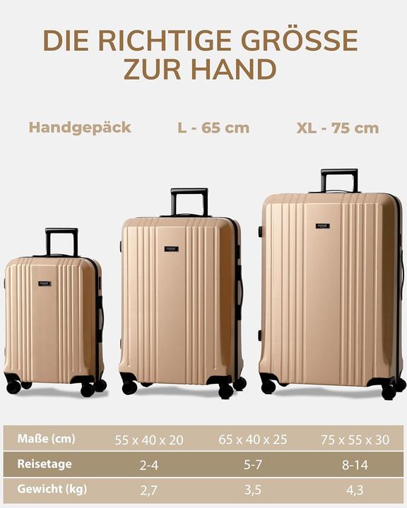 Immagine prodotto Fergé 3-teiliges Hartschalenkoffer-Set