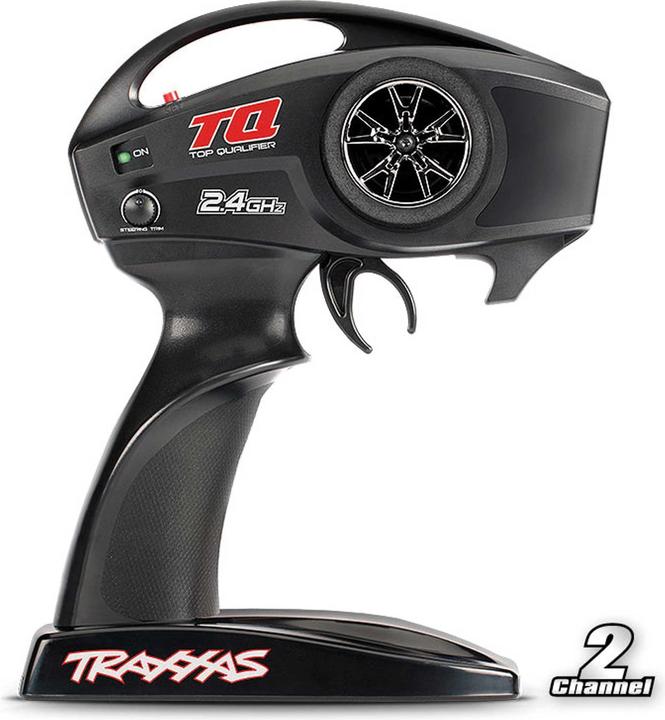 Actual product image Traxxas E-Revo Red/Blue 1/16 Monster-Truck Rtr Brushed With Battery And USB-C Charger (RTR Ready-to-Run)