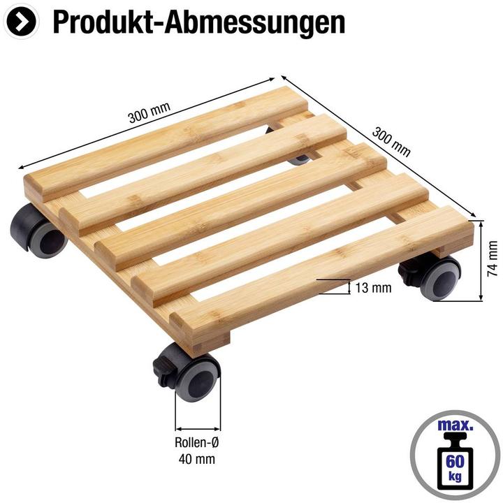 Image du produit Metafranc Rouleau pour plantes 300 x 300 mm, 60 kg, bambou, TPE