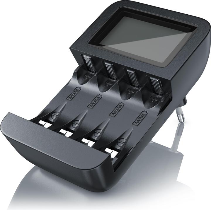 Produktbild Aplic Batterie Ladegerät 2700 mA, Universal 4-Schacht Batterielader geeignet für Typ AA / AAA NiMH Akkus (1 Stk., AA, AAA, 1000 mAh, Ladegerät ohne Akku)