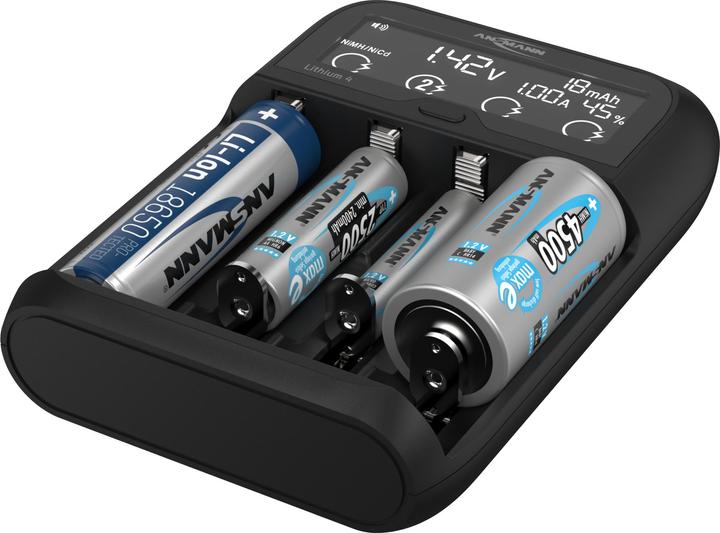 Image du produit Ansmann Chargeur lithium/NiMH lithium 4 (1 pcs, 10340, 10350, 10440, 10500, 12500, 12650, 13500, 13650, 14500, 14650, 16340, 16650, 17335, 17355, 17500, 17650, 17670, 18350, 18490, 18500, 18650, 18700, 20650, 21700, 22650, Batterie)