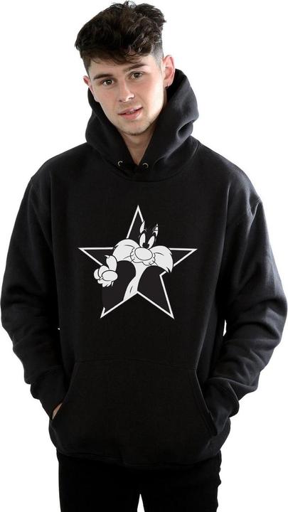 Immagine prodotto Looney Tunes Sylvester Mono Star Felpa con Cappuccio Uomo (S)