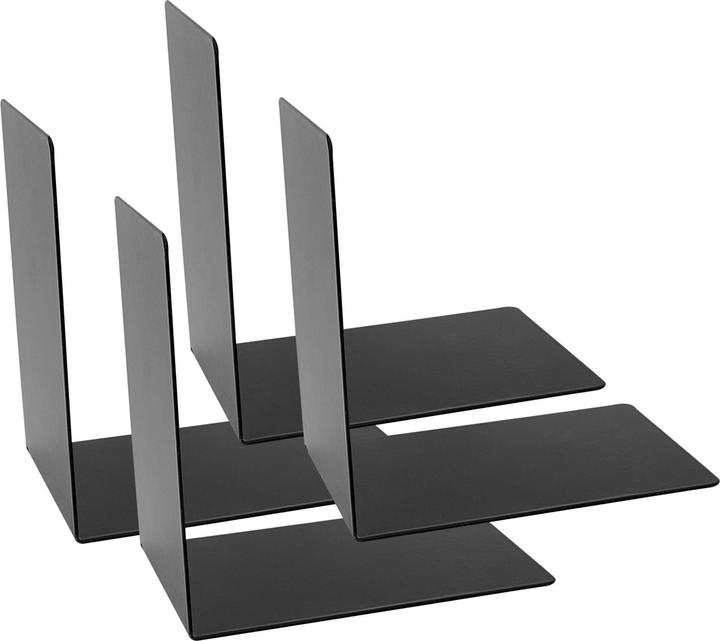 Produktbild Idena Buchstützen Metall 14x14x8,5cm schwarz 4er