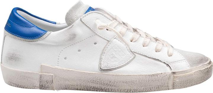 Immagine prodotto Philippe Model prsx low sneakers in leather color white and bluette (40)