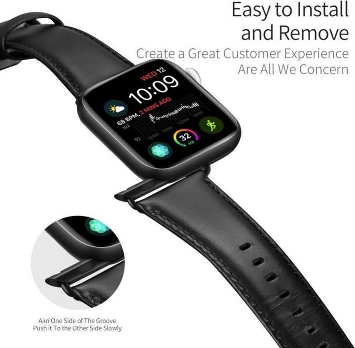 Actual product image Dux Ducis YA bracelet (42 mm, 44 mm, 45 mm, 49 mm, Genuine leather)
