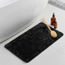 Produktbild Douceur D'intérieur Badematte, schwarz, 75x45x1, glatte Mikrofaser + f (45 x 75 cm)