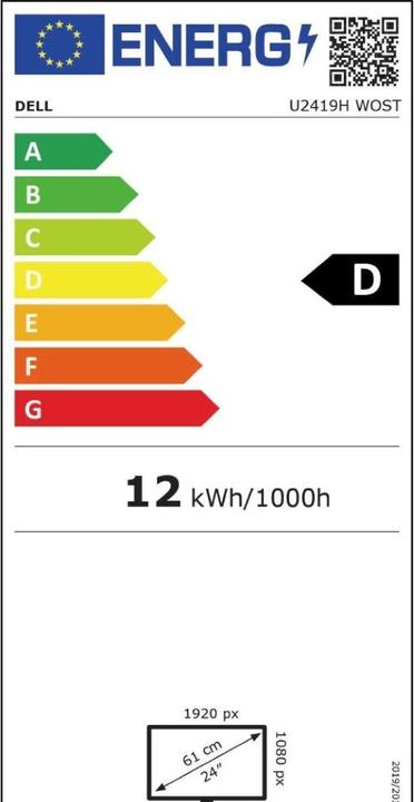 Etichetta energetica Auctionline.ch Dell U2419H (24", 1920 x 1080 pixel)