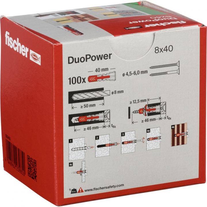 Produktbild Fischer DuoPower 8x40 (100 Stk.)