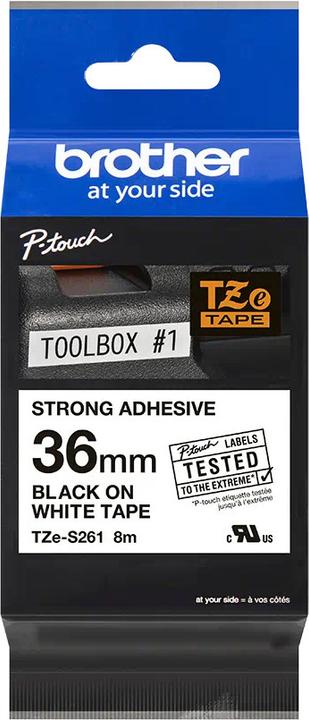 Brother Tze-S261 (3.60 cm, Schwarz, Weiss)