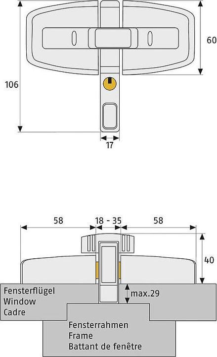 Immagine prodotto Abus Serratura a doppia finestra DFS 95 Bianco