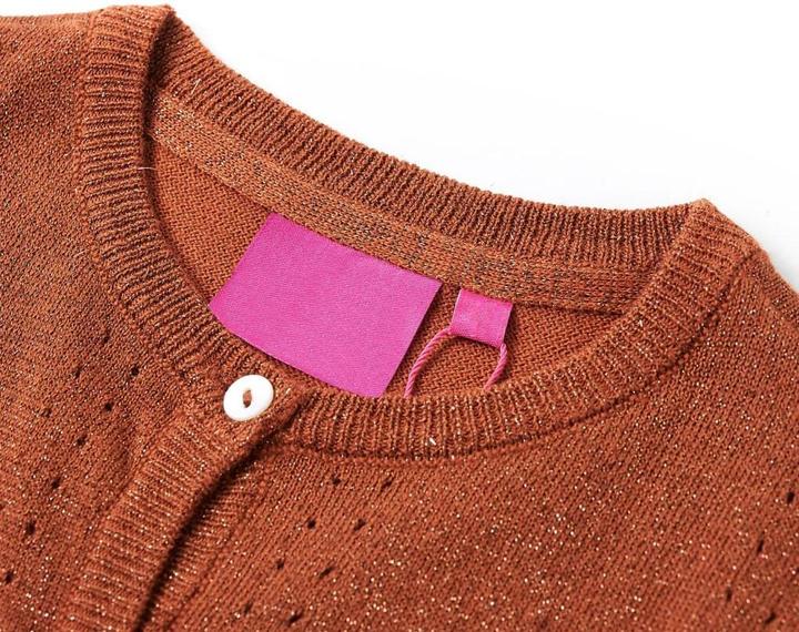 Actual product image VidaXL Children's cardigan cognac 128,Material: 97 % cotton. 3 (128)