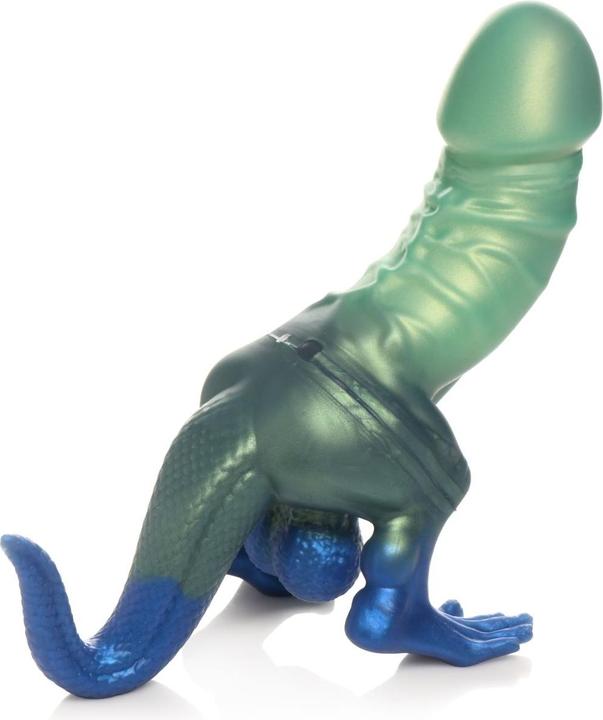 Produktbild Creature Cocks XR Brands Jurassic Cock Dinosaurier Dildo Grün & Blau