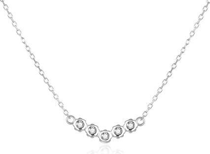 Beneto Unique silver necklace with zircons AGS1209 / 47L (L)