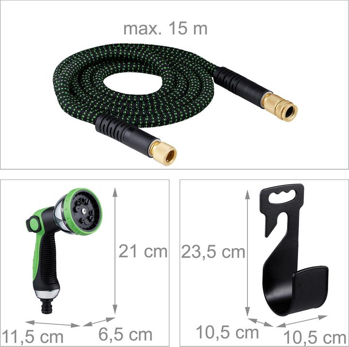 Actual product image Relaxdays Flexibler Gartenschlauch (15 m, 20 mm)