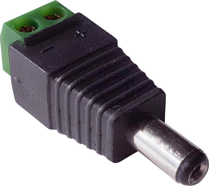 Actual product image Wantec Adapter 5.5mm hollow plug to screw terminals