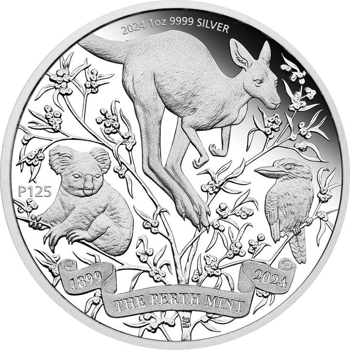 The Perth Mint Silber 's 125th Anniversary 1 oz PP - 2024 (999.90, 2024)