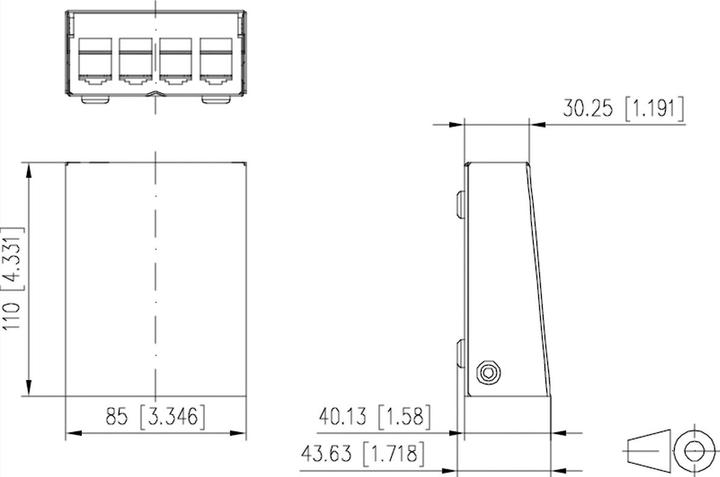 Image du produit Metz Connect Boîtier de montage en surface à 4 ports