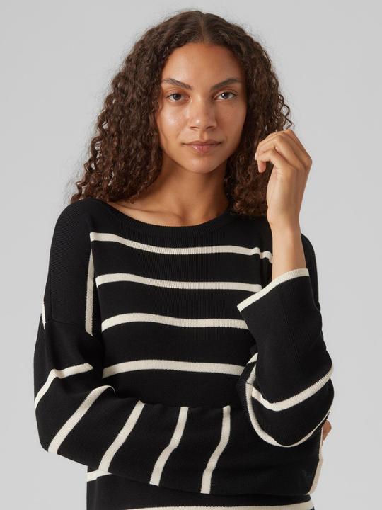 Image du produit Vero Moda Coupe ample Col rond Poignets côtelés Epaule basse Robe midi Robe en maille (S)