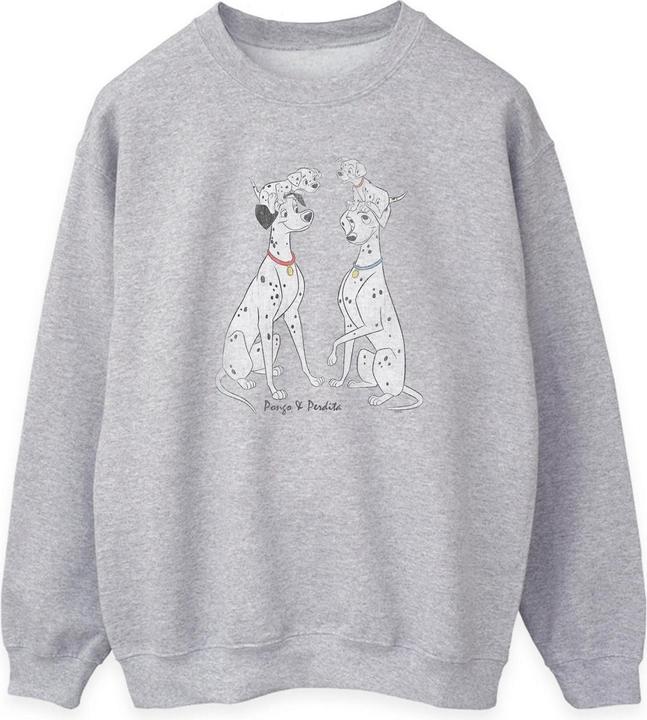 101 Dalmatians Womens/Ladies Pongo And Perdita Heather Sweatshirt